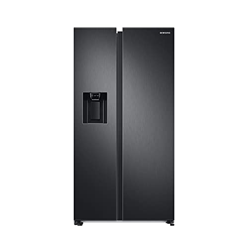 Beste Kühlschränke: Samsung RS6GA8521B1/EG Side-by-Side Kühlschrank, 178 cm, 634 ℓ, 225 ℓ Gefriervolumen, Space Max Technologie, Premium Black Steel