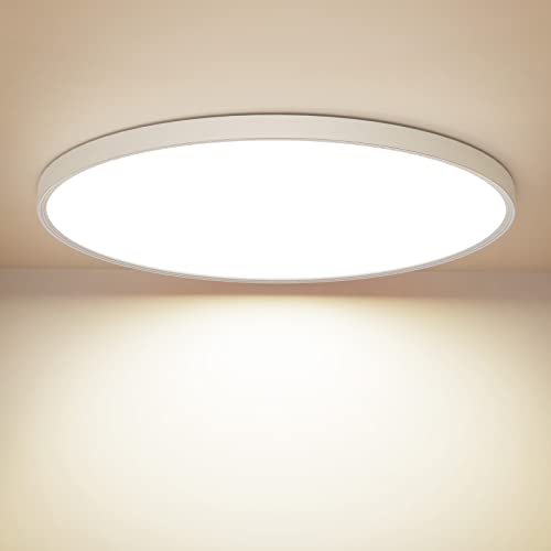 Badezimmerlampe: OUILA LED Deckenleuchte Flach Rund - Deckenlampe...