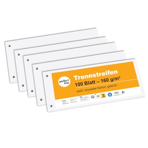 Beste Trennstreifen für Ordner Platz 18: perfect line • 100 Trennstreifen...