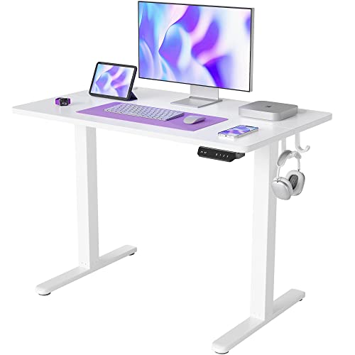 Schreibtisch weiß: FEZIBO Schreibtisch Höhenverstellbar Elektrisch,...