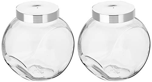 Beste Bonbongläser: 2 Vorratsdosen Glasdosen Bonbongläser 2Liter - inkl. einer weißen Schaufel