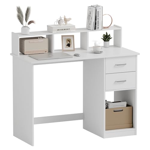 Beste Schreibtisch mit Regal Platz 6: Mondeer Schreibtisch mit...