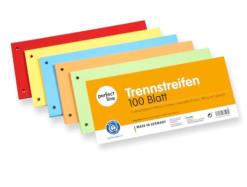 Beste Trennblatt für Ordner Platz 7: perfect line • 100 Trennstreifen...