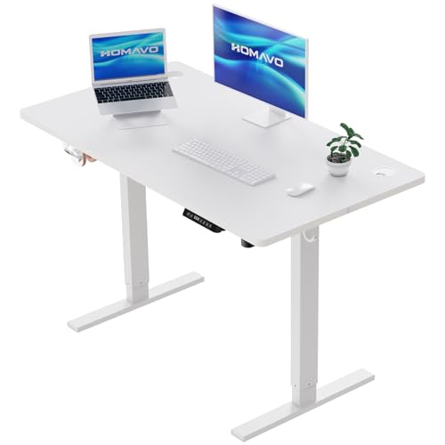 Höhenverstellbarer Schreibtisch: HOMAVO Höhenverstellbarer Schreibtisch...
