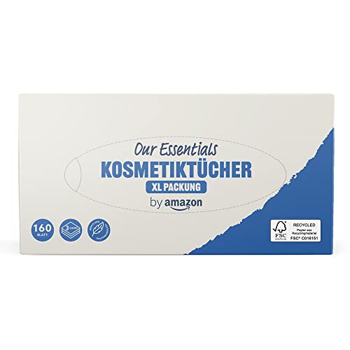 Taschentuchbox: by Amazon Kosmetiktuchbox 3-lagig XL Packung, 160...