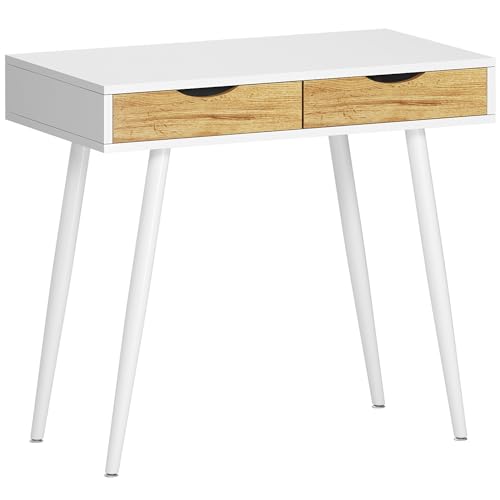 Schreibtisch mit Schubladen: SogesHome Schreibtisch mit Schublade 80 x 50 cm...