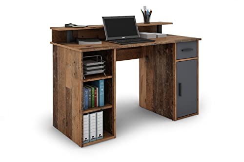 Massivholz Schreibtisch: byLIVING Schreibtisch Diego/Arbeits-Tisch mit viel...