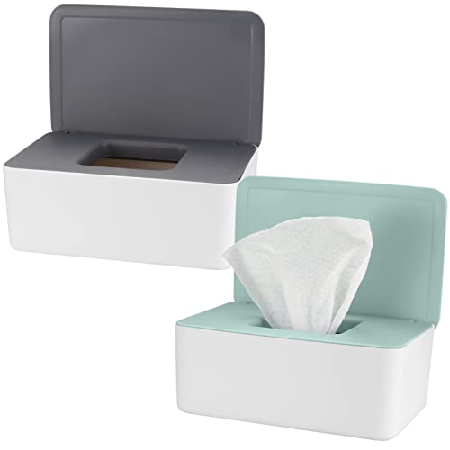 Feuchttücherbox: 2 Stück Feuchttücher Boxen, Toilettenpapier Box,...