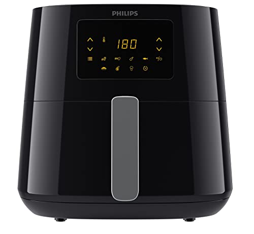 Beste Heißluftfritteusen: Philips Airfryer 3000 Serie XL, 6.2L (1.2Kg), 14-in-1 Airfryer, 90% Weniger Fett Mit Rapid Air Technologie, Digital, Rezepte-App (HD9270/90)