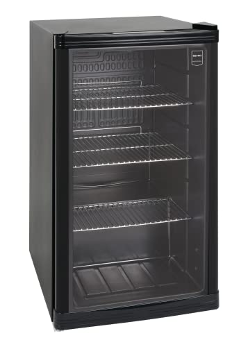 Beste Minikühlschränke: METRO Professional Mini-Kühlschrank GPC1088, 88 L, 1.052 kWh/24h, 3 Edelstahl-Drahtböden, schwarz
