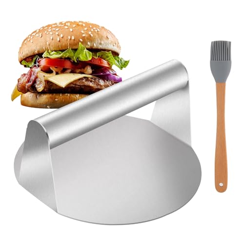 Burgerpresse: Smash Burgerpresse, 5,7-Zoll Round Edelstahl...