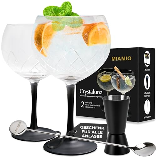 Beste Gin-Glas Platz 16: MIAMIO - 2 x 650 ml Gin Glas / 2er...