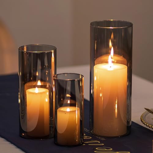 Kerzenglas: Romadedi Windlicht Glas Kerzenständer...
