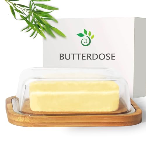 Beste Butterdose Platz 2: Theo&Cleo Butterdose aus Glas und...