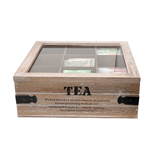 ToCi Teebox Tea | Große Teedose 24 x 24 x 8,5 cm...