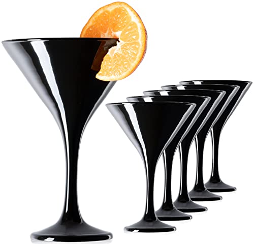 : PLATINUX Schwarze Martini Gläser 150ml Set...