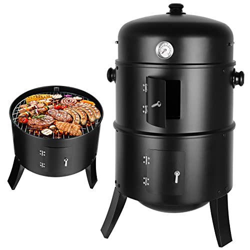 Beste Räuchertopf Platz 12: Räucherofen, 3 in 1 Smoker Grill...