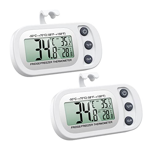 Kühlschrank Thermometer: ORIA Kühlschrank Thermometer, 2 Stk. Digitale...