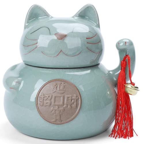 : Teedose mit chinesischer Katze, 15,5 cm,...