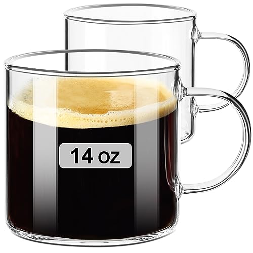 Teeglas: ParaCity Klare Teegläser 420ML, Kaffeegläser aus...