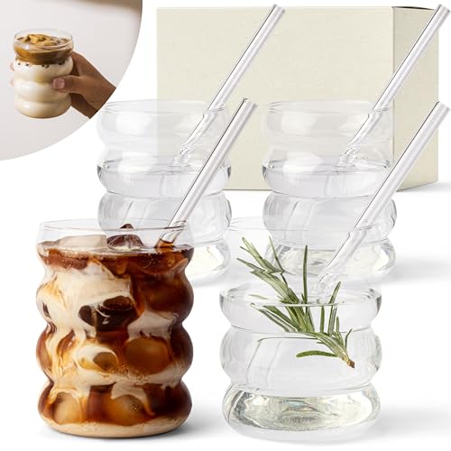 Beste Milchshake-Glas Platz 11: KIVY Bubble Gläser Set mit Glas...