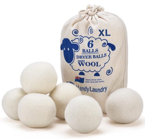 Beste Trocknerball Platz 4: HANDY LAUNDRY Sheep Wool Dryer...