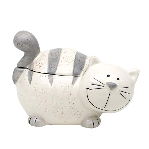 : Dekohelden24 Keramik Dose mit Deckel, als Katze,...