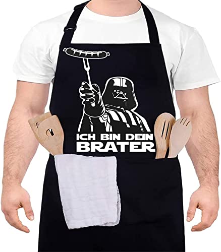 Kochschürze für Männer: DXDXDXD Star Wars Schürze, mit 2 Taschen 95cm...