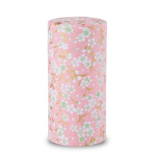 Japanische Teedose (Yuzen Washi-Papier – Sakura...