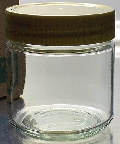 Beste Honiggläser: Honigglas 48 Neutral für 250g Honig mit 48 Kunststoffdeckel im 12er Karton (48 Gläser)