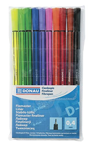 Beste Fineliner Platz 12: DONAU D-FINE Fineliner 0,4 mm/ 10er...