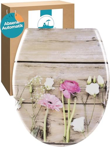 Beste Toilettendeckel Platz 10: Calmwaters® WC Sitz Blumen-Motiv...