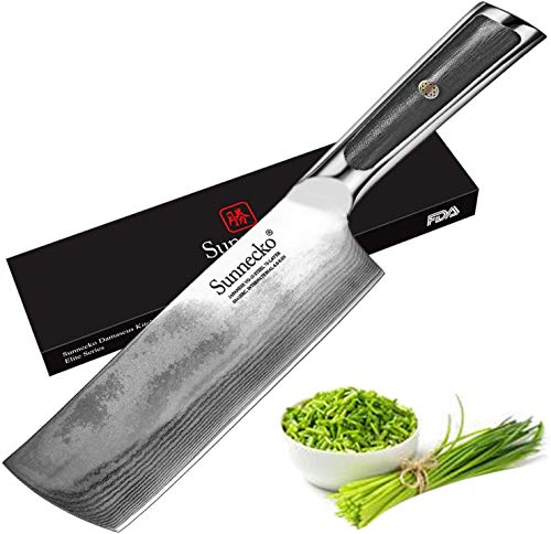 Beste Chinesische Kochmesser Platz 14: Sunnecko 18cm Nakiri Messer...