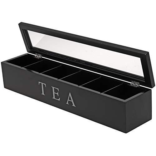 : Teekiste - Teebox - Teedose - Farbe: schwarz -...