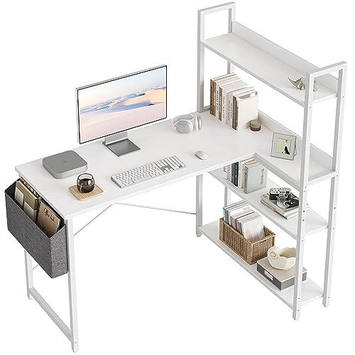 Schreibtisch mit Regal: CubiCubi 120 cm Kleiner L-förmiger Computertisch...