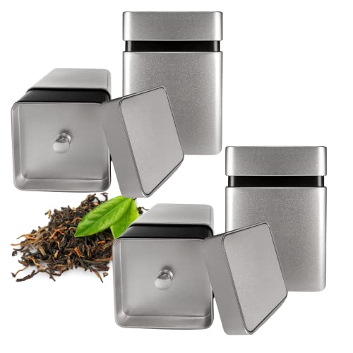 : LIVIZIMO 4 X Aromadichte Teedosen für losen Tee...