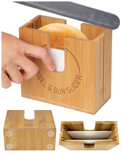 Beste Bagelschneider Platz 8: Verstellbarer Bagelschneider Slicer...