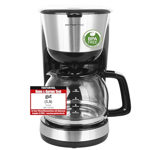 Beste Kaffeemaschine 2024: Emerio CME-122933, Filter Kaffeemaschine, 1.25l...