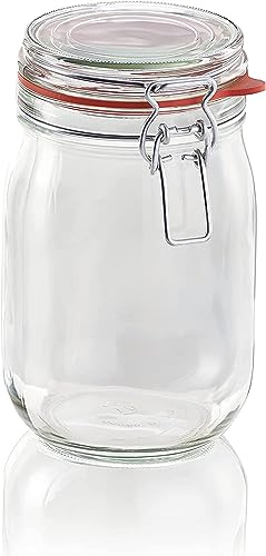 Einmachglas: Leifheit Drahtbügelglas, 1140 ml,...