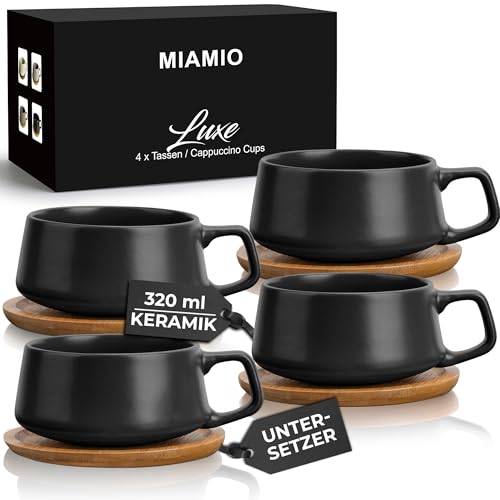 Beste Kaffeetasse Platz 12: MIAMIO - 4 x 320 ml...