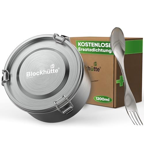 Blockhütte Premium Lunchbox Edelstahl Rund I...