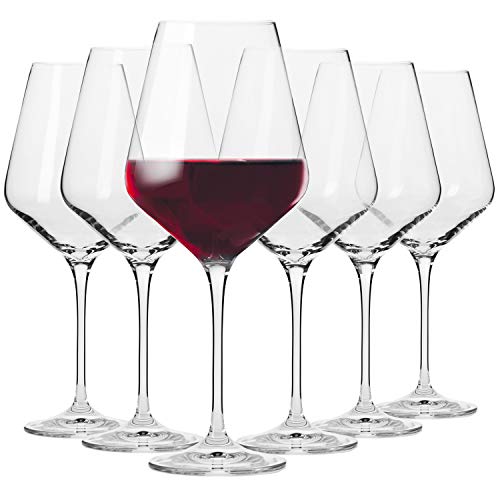 Rotweinglas Test: Krosno Rot-Weingläser | 6er set | 490...