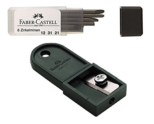 Beste Zirkelmine Platz 1: Faber-Castell 6 Stück Rundminenbox...