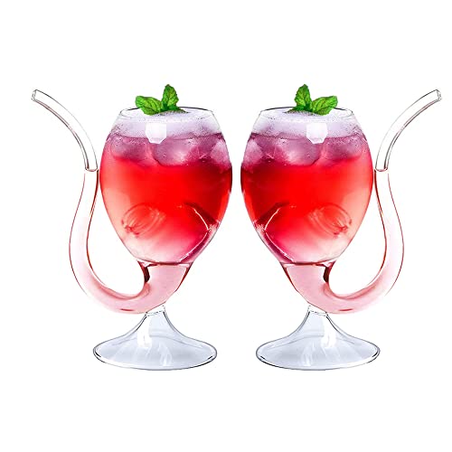 Cocktailglas Tests & Sieger: Vampir-Weinglas mit Strohhalm...