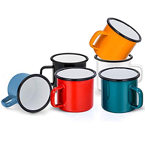 Beste Glühweintasse Platz 10: HaWare Emaille Tasse 6er-Set,...