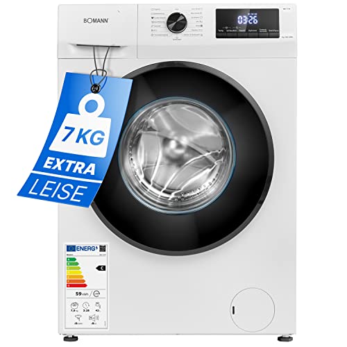 Frontlader Waschmaschine: Bomann® Waschmaschine 7kg | max. 1400 U/min | 10...