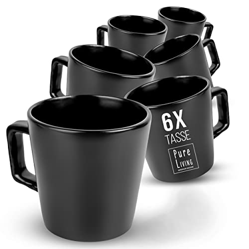 Tassenset: Kaffeetassen 6er Set Manhattan - Premium Steingut,...