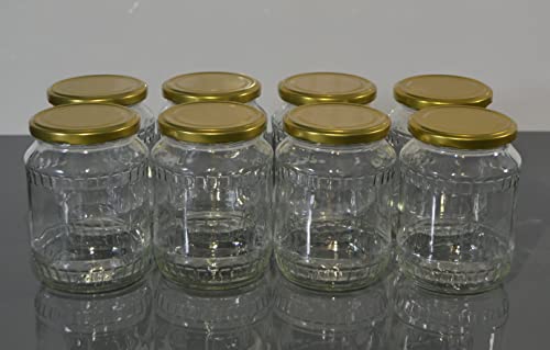 : Einweckgläser 720 ml mit Deckel Gold Einmachglas...