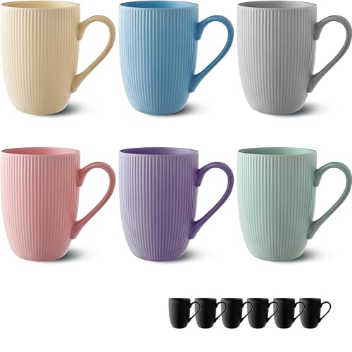 Beste Tassenset Platz 5: Kaffeetassen 6er Set Modern Bunt...