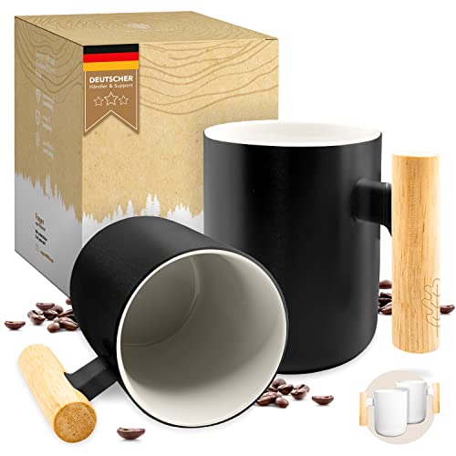 Tassenset: fiika Kaffeetassen Set schwarz (2 x 350ml)...